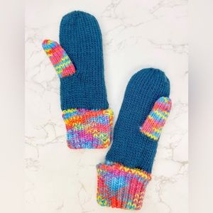 Multi Color Fleece Mittens